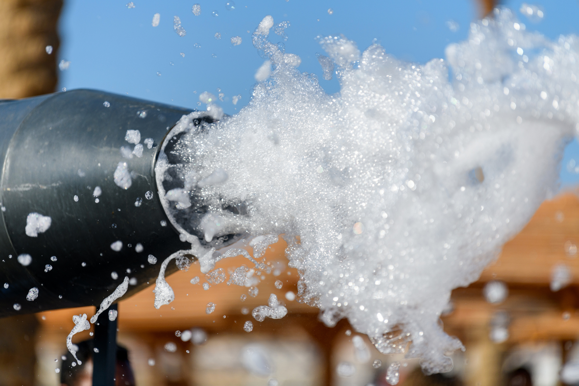 Kids covered in foam